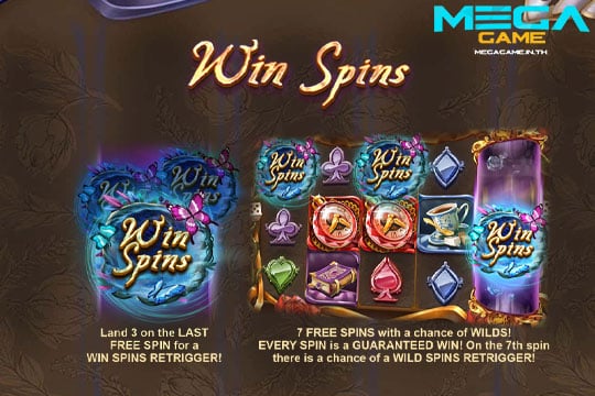 ฟีเจอร์ Win Spins In the Rabbit Hole